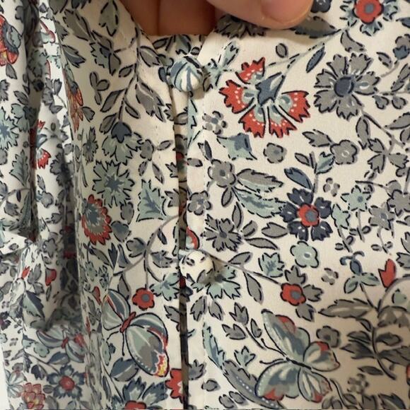 Womens Butterfly Floral Top Fairycore Small Flutter Sleeves Career Interview - Picture 3 of 8